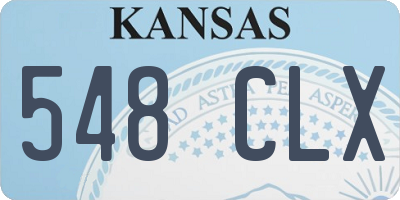 KS license plate 548CLX