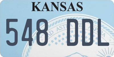 KS license plate 548DDL