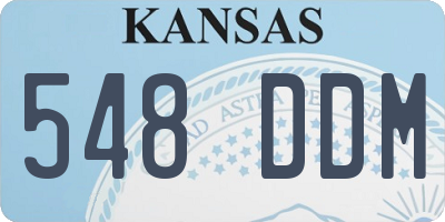 KS license plate 548DDM