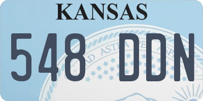 KS license plate 548DDN