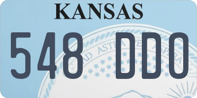 KS license plate 548DDO