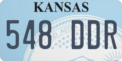 KS license plate 548DDR