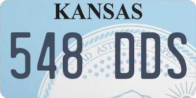 KS license plate 548DDS