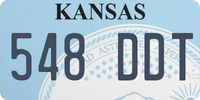 KS license plate 548DDT