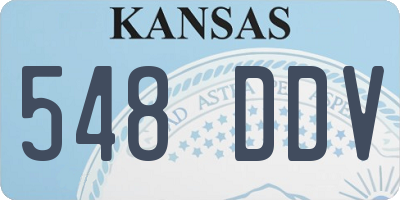 KS license plate 548DDV
