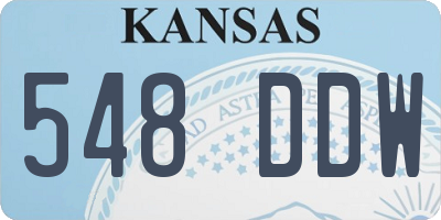 KS license plate 548DDW