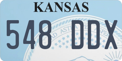 KS license plate 548DDX