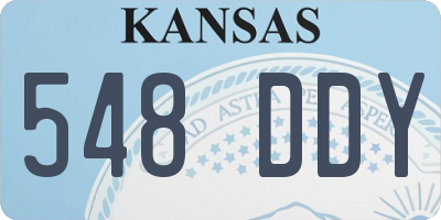 KS license plate 548DDY