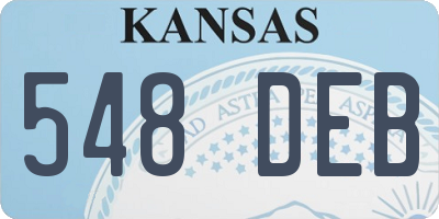 KS license plate 548DEB