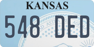 KS license plate 548DED