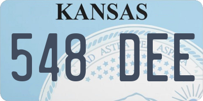 KS license plate 548DEE