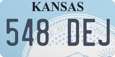 KS license plate 548DEJ