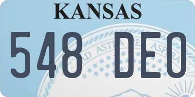 KS license plate 548DEO