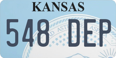 KS license plate 548DEP
