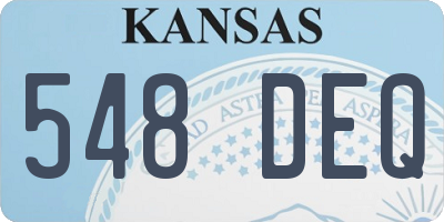 KS license plate 548DEQ