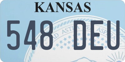 KS license plate 548DEU
