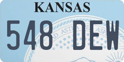 KS license plate 548DEW