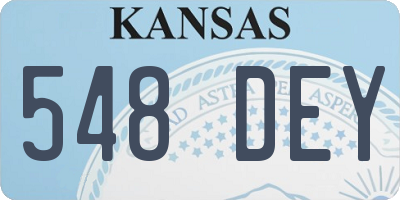KS license plate 548DEY