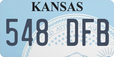 KS license plate 548DFB