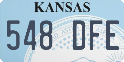 KS license plate 548DFE