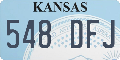 KS license plate 548DFJ