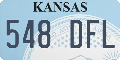 KS license plate 548DFL