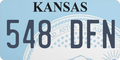 KS license plate 548DFN