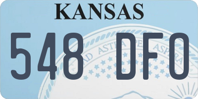 KS license plate 548DFO