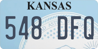 KS license plate 548DFQ
