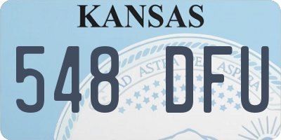 KS license plate 548DFU