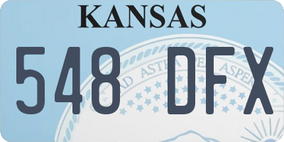 KS license plate 548DFX