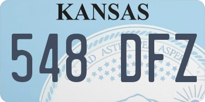 KS license plate 548DFZ