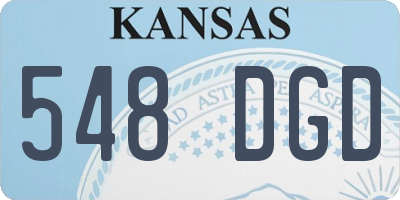 KS license plate 548DGD