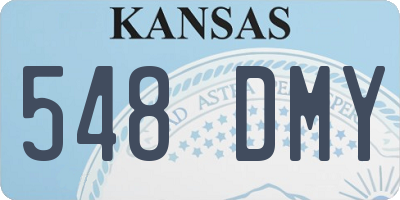 KS license plate 548DMY