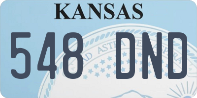 KS license plate 548DND