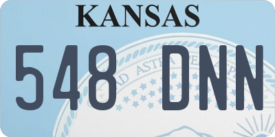 KS license plate 548DNN