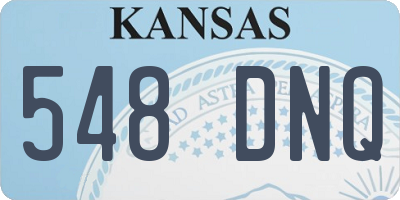 KS license plate 548DNQ