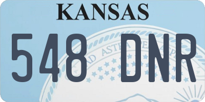 KS license plate 548DNR