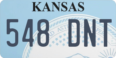 KS license plate 548DNT