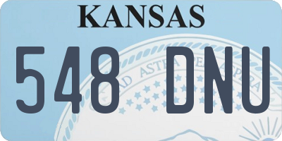 KS license plate 548DNU