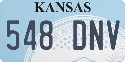 KS license plate 548DNV