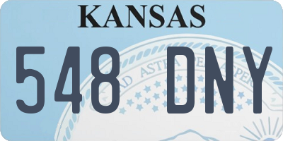 KS license plate 548DNY