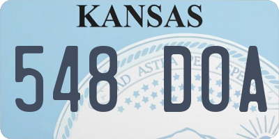 KS license plate 548DOA