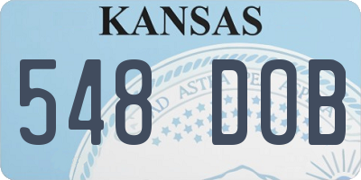 KS license plate 548DOB