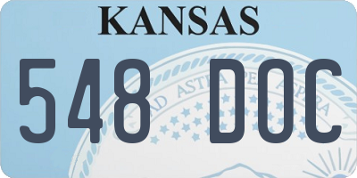 KS license plate 548DOC
