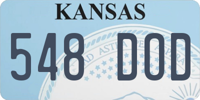 KS license plate 548DOD