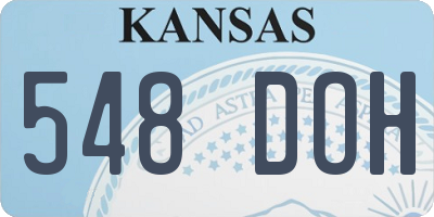 KS license plate 548DOH