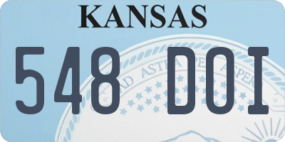 KS license plate 548DOI