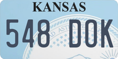 KS license plate 548DOK