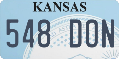 KS license plate 548DON